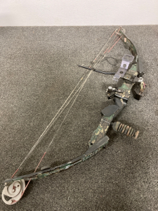 PSE BOSS 1 IMPACT COMPOUND BOW, MOUNT FOR ARROW HOLDER, FRONT SIGHT, MAY NEED NEW STRING; WUAD GEAR SOFT CASE