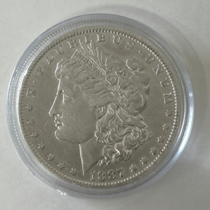 1887-O CERTIFIED MORGAN SILVER DOLLAR