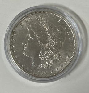 1896- P CERTIFIED MORGAN SILVER DOLLAR