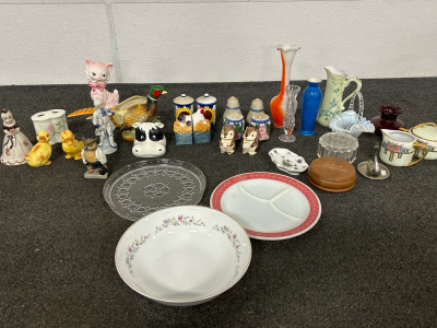 KNICK KNACKS, SALT & PEPPER SHAKERS, FIGURINES, VASES AND MORE