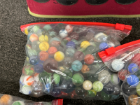 4 BAGS OF MARBLES WITH CASE - 3