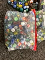 4 BAGS OF MARBLES WITH CASE - 5