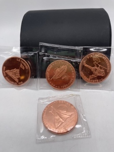 (4) .999 Copper Coins
