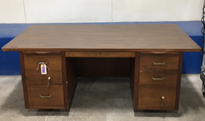 Dark Wood Computer Desk