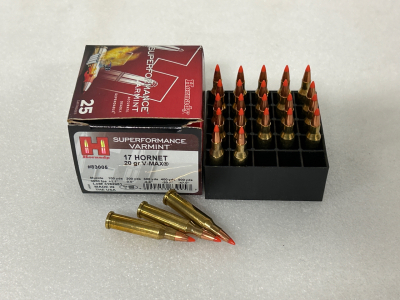 (25) RNDS OF HORNADY 17 HORNET 20 GR.