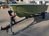 ALUMINUM BOAT AND TRAILER