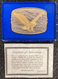 INTERNATIONAL MINT AMERICAN EAGLE BELT BUCKLE