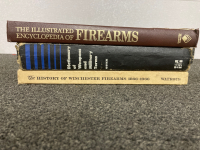 COLLECTIBLES FIREARMS BOOKS. HISTORY OF WINCHESTER FIREARMS 1866-1966, DICTIONARY OF WEAPONS AND MILITARY TERMS, ILLUSTRATED ENCYCLOPEDIA OF FIREARMS