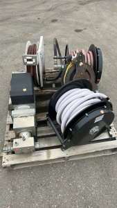 AIR COMPRESSOR HOSE REELS AND GETEC WELDER GENERATOR