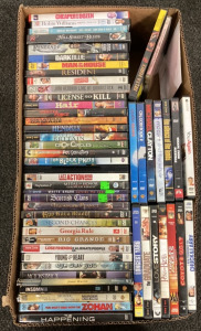 DVDS INCLUDING YOUNG AT HEART, EYE SEE YOU, THE HAPPENING, MURDER BY NUMBERS, LOVE STORY, YOU AGAIN, HAIR AND MORE