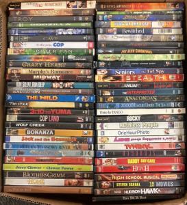 DVDS INCLUDING COP LAND, BONANZA, JERRY CLOWER, HOME FOR THE HOLIDAYS, DADDY DAY CARE, THERE WILL BE BLOOD AND MORE