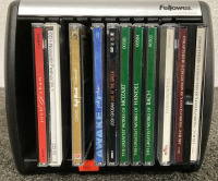 FELLOWS MEDIA HOLDER WITH CD’S INCLUDING JOSH GROBAN, YANNI AND MORE