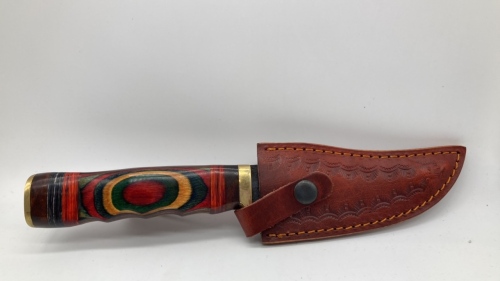 Beautiful Custom Knife With Leather Sheath