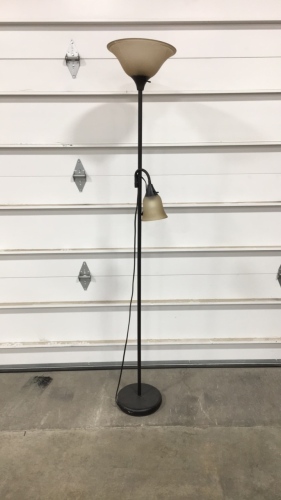 (2) Light Black Pole Floor Lamp