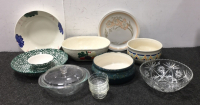 Ceramic and Crystal Serving Bowls, Platter And More!