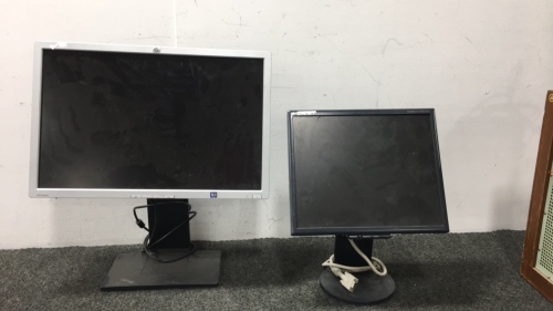 Hp Computer Screen On Stand and Multisync LCD Screen