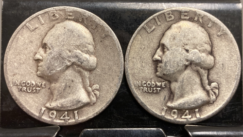 (2) 1941 90% SILVER QUARTERS— VERIFIED AUTHENTIC