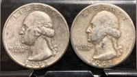 (2) 1942 90% SILVER QUARTERS— VERIFIED AUTHENTIC