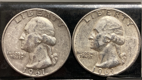 (2) 1961 90% SILVER QUARTERS— VERIFIED AUTHENTIC