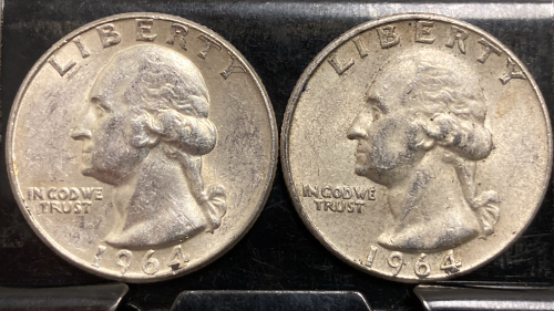 (2) 1964 90% SILVER QUARTERS— VERIFIED AUTHENTIC