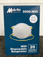 (8) BOXES OF MAKRITE N95 DISPOSABLE RESPIRATORS - 2