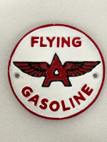 THREE 4-1/2” CAST IRON GASOLINE GARAGE MARKERS - 2