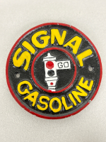 THREE 4-1/2” CAST IRON GASOLINE GARAGE MARKERS - 3