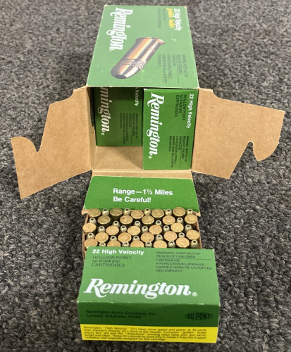 (500) RNDS. REMINGTON 22 HIGH VELOCITY GOLDEN BULLET AMMO