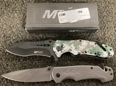 MTECH AND OTHER FOLDING TACTICAL KNIVES 3-1/2 & 3-3/4” BLADES