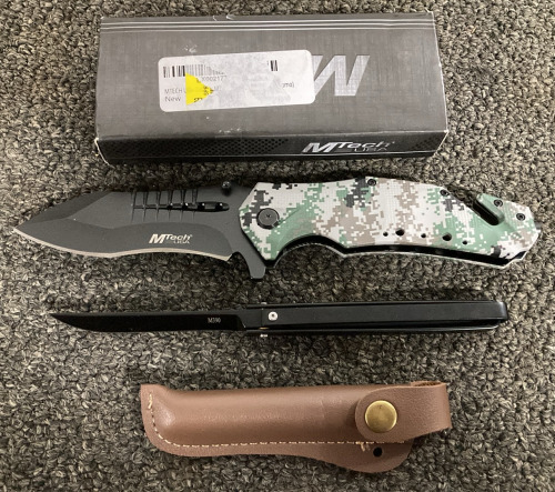 MTECH FOLDING TACTICAL AND M390 OPEN WINDOW FOLDING KNIFE