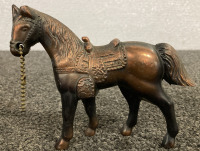 (2) 4” BRONZE HORSE STATUES - 2