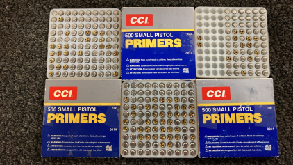 (262) CCI NO. 500 SMALL PISTOL PRIMERS