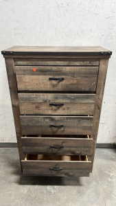 RUSTIC BED ROOM SET WITH BED FRAME (57 1/2&rdquo;) AND DRESSER (55&rdquo;x 34&rdquo;)