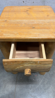 LOG SIDE TABLE W/ DRAWER (31”x 21”) - 2