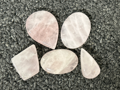 (5) ROSE QUARTZ GEMSTONES