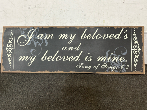 SCRIPTURE QUOTE WALL HANGING (47”x15.75”)