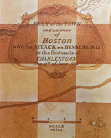 FRAMED PLAN OF THE TOWN AND ENVIRONS OF BOSTON WITH THE ATTACK ON BUNKERS HILL (18X18”) - 3