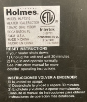 HOLMES HEATER (WORKS) (12X28”)