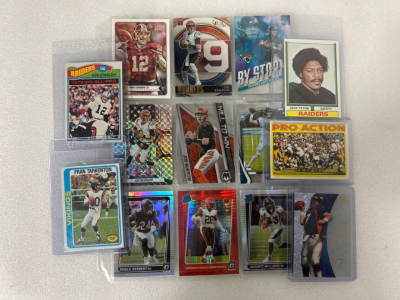 (14) COLLECTIBLE SPORTS CARDS: WILLIAMS, HILL, ELWAY, LAWRENCE, BURROW AND OTHERS