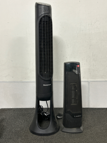 HONEYWELL TOWER FAN AND LASKO HEATER ( BOTH WORK)