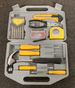 (1) PROTOCOL TOOL SET (GREAT CONDITION) INCLUDES SCREWDRIVERS, (1) HAMMER, AND MORE