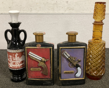 (4) WHISKEY DECANTERS