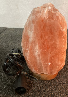 (2) HIMALAYAN PINK SALT LAMPS. (1) WORKS AND (1) NEEDS A BULB - 2