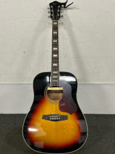 IBANEZ ELECTRIC ACOUSTIC GUITAR MODEL SGE220-VS, SERIAL# 5A01WS160100298 WITH CAPO