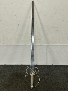 RENAISSANCE STYLE SWORD MADE IN SPAIN-32.5” BLADE FROM TOP OF HILT