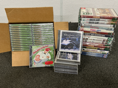 CHRISTMAS CD’S AND DVD MOVIES