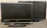 21” SYLVANIA TV (POWERS ON), 16” EMERSON TV (POWERS ON)