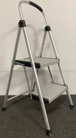 FLO TOOL METAL SHEET (25X36”), COSCO TWO STEP LADDER, 3’X10’ CLASSIC SOLUTIONS MIDNIGHT GREY SDN CLEATED BACKING RUG - 3