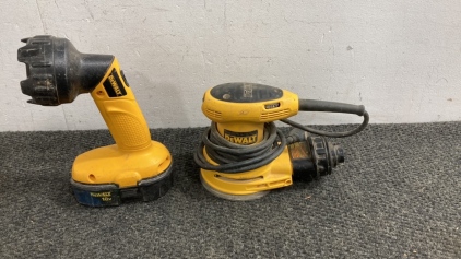 DeWalt Orbit Sander & Flashlight
