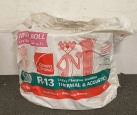 (1) OWENS CORNING R-13 UTILITY FIBERGLAS INSULATION (THERMAL AND ACOUSTIC) MINI ROLL COVERS 40 SQ.FT